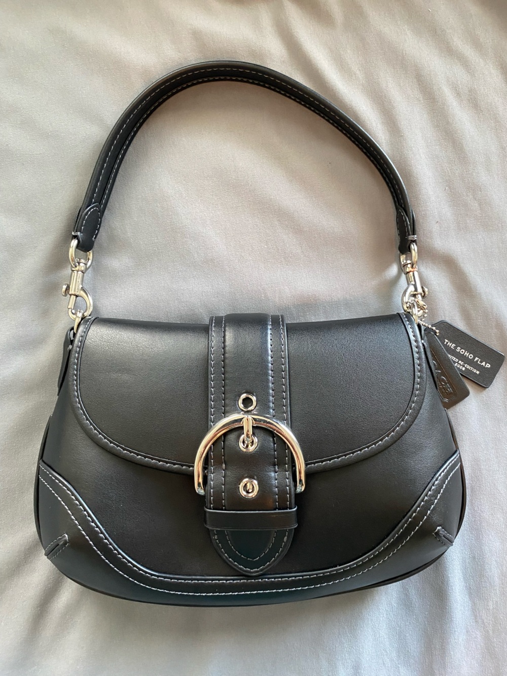 Coach Soho Bag In Regenerative Leather- Black
